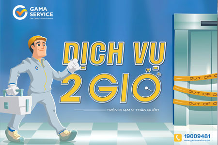 Gama Service tiêu chí dịch vụ thang máy 2 giờ - hỗ trợ khách hàng nhanh chóng